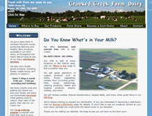 Tablet Screenshot of crookedcreekfarmdairy.com